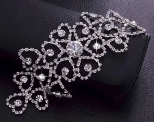 Aplique de strass Corações