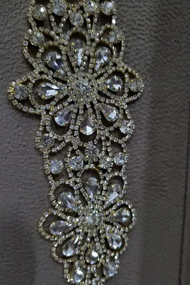 Aplique de Strass Dourado