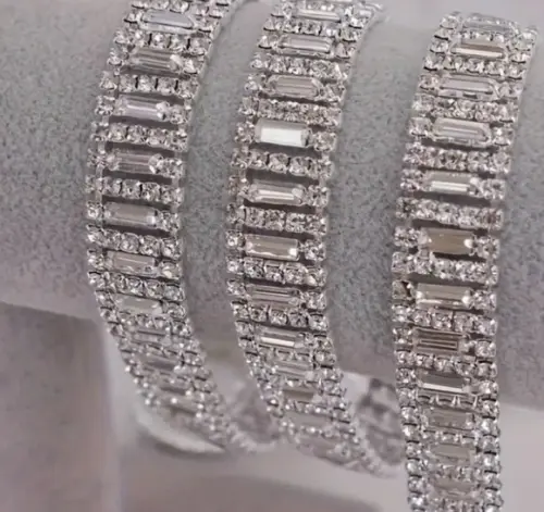 Aplique de Strass Fita de Cristal