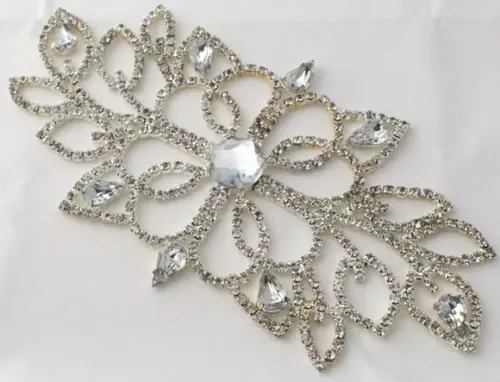 Aplique de strass Flor grande