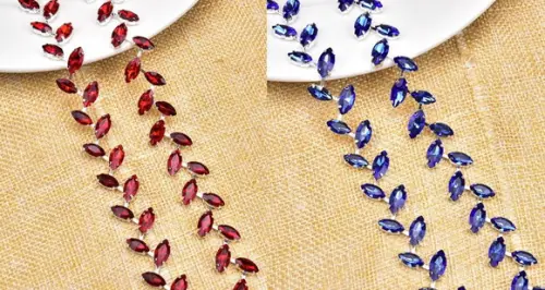 Aplique de Strass Folhas 7 Cores