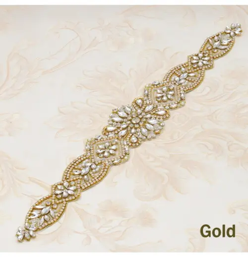 Aplique de Strass para Cinto Prata, Rosé ou Dourado