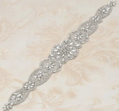 Aplique de Strass para Cinto Prata, Rosé ou Dourado
