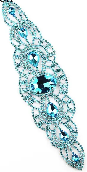 Aplique de strass para cintos ou vestidos