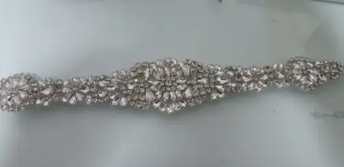 Aplique de strass para vestido de noiva ou festa PRATA