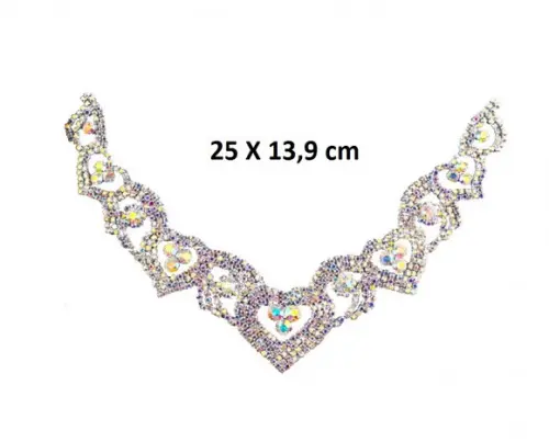 Aplique de Strass para Decote de Vestido ou Blusa