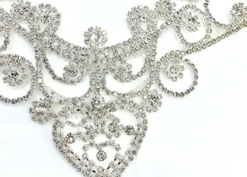 Aplique de Strass para Decote de Vestido de Festa