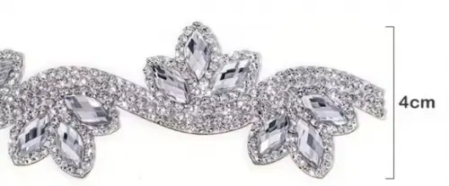 Aplique de Strass Tulipas 90cm