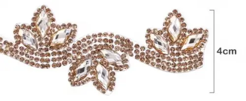 Aplique de Strass Tulipas 90cm