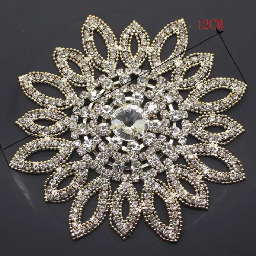 Aplique Flor grande de strass