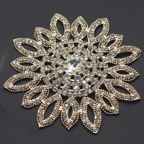 Aplique Flor grande de strass