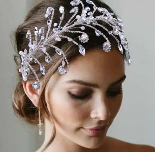Arranjo de cabeça arabescos de strass