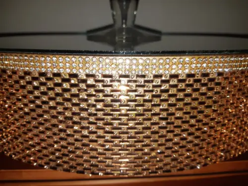 Base dourada Boleira espelhada 40 cm para bolo