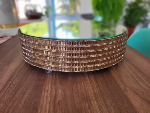 Base para Bolo Dourada com Espelho 30cm Promoção