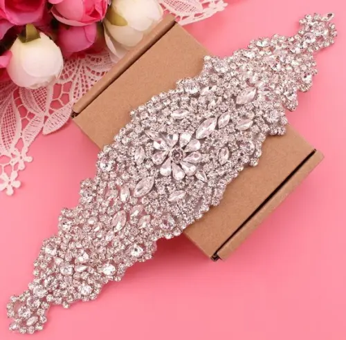 Cinto Brilhante de Pedraria para Vestido de Noiva ou Festa