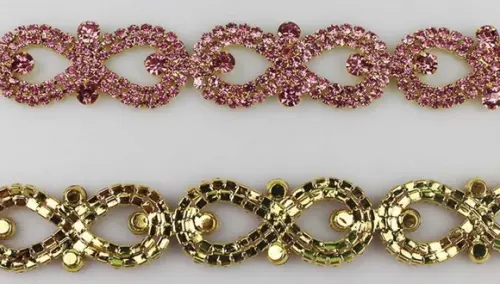 Cinto de metal laços de strass em 4 cores