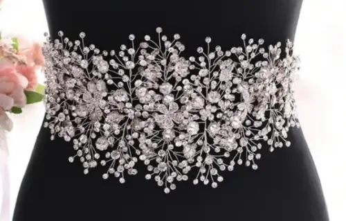 Cinto de Noiva Luxuoso Largura 15cm