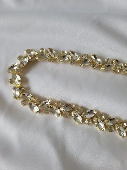 Cinto de Pedraria para Noiva Dourado