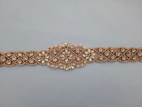 Cinto de Pedraria Rosé Gold Luxo