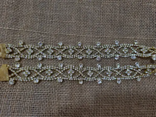 Cinto de Strass Dourado Luxo