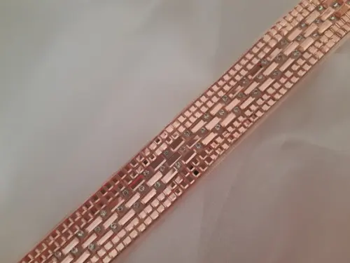Cinto de Strass e Mini Espelhos Rosé Gold