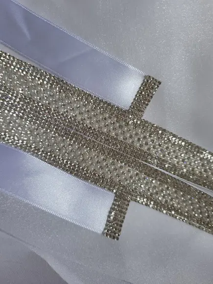 Cinto de Strass e Mini Pérolas Sob Medida