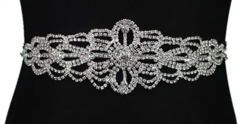 Cinto de strass Flor para vestido de noiva ou de festa