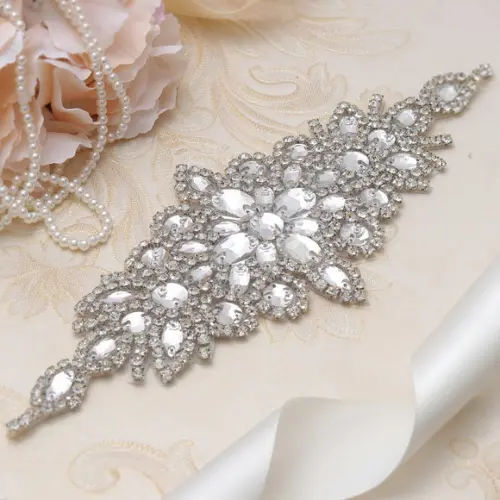 Cinto de Strass Flor Prata