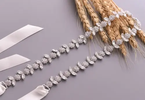 Cinto de Strass Flores de Cristal