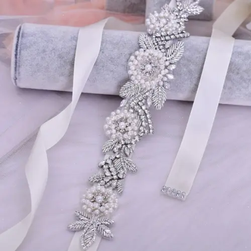 Cinto de Strass Flores de Pérola