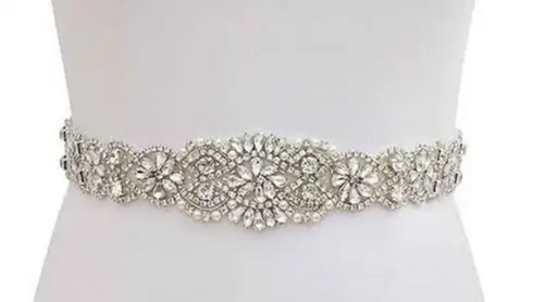 Cinto de Strass Grande Prata Dourado ou Rosé 57cm