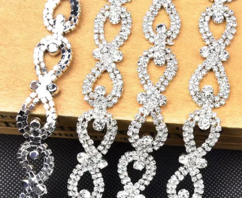 Cinto de Strass Laços Prata
