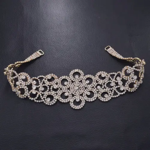 Cinto de strass luxo dourado