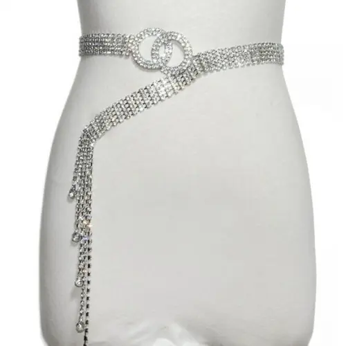 Cinto de strass luxo, cintura toda, dourado ou prata