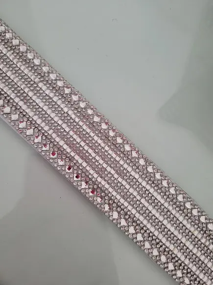 Cinto De Strass Prata Cintura Inteira
