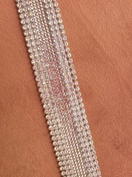 Cinto De Strass Prata Cintura Inteira