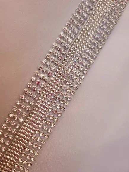 Cinto De Strass Prata Cintura Inteira