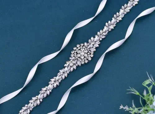 Cinto de Strass Prata com Pedrarias