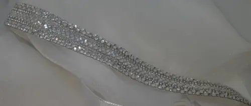 Cinto de Strass Prata com Mini Espelhos