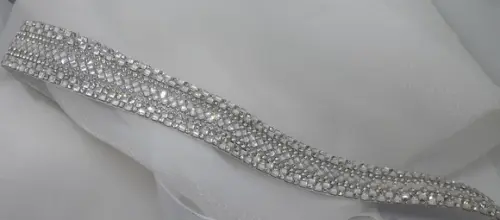 Cinto de Strass Prata com Mini Espelhos