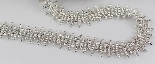Cinto de Strass Prata Design Moderno
