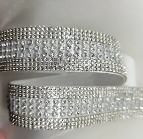 Cinto de Strass Prata Largo 5cm