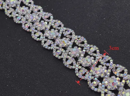 Cinto de strass prata Luxo para noivas