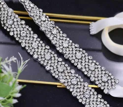 Cinto de Strass Prata Luxuoso