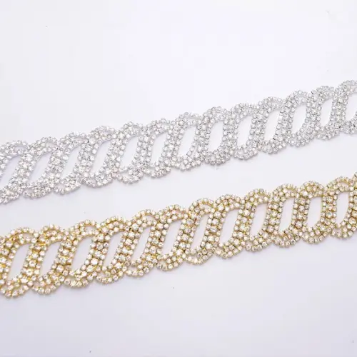 Cinto de Strass Prata ou Dourado Entrelace