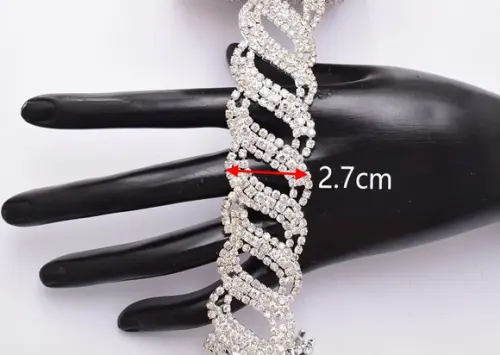Cinto de Strass Prata ou Dourado Entrelace