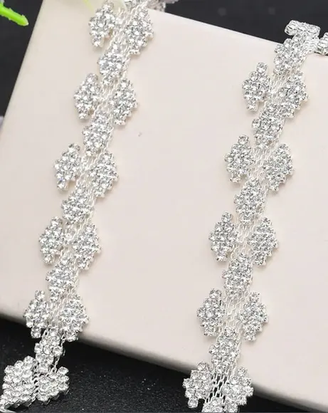 Cinto de Strass Prata Quadriculado