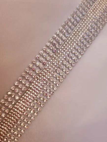 Cinto de Strass Prata Sob Medida 5cm Largura
