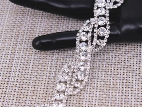 Cinto de Strass Prata Trançado
