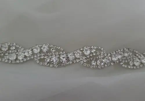 Cinto de Strass Prata Trançado